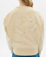 Thinking Mu Hand Embroidered bird Jodie sweatshirt