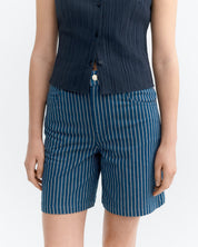 Thinking Mu - Shorts stripes natural dye railway Luisa