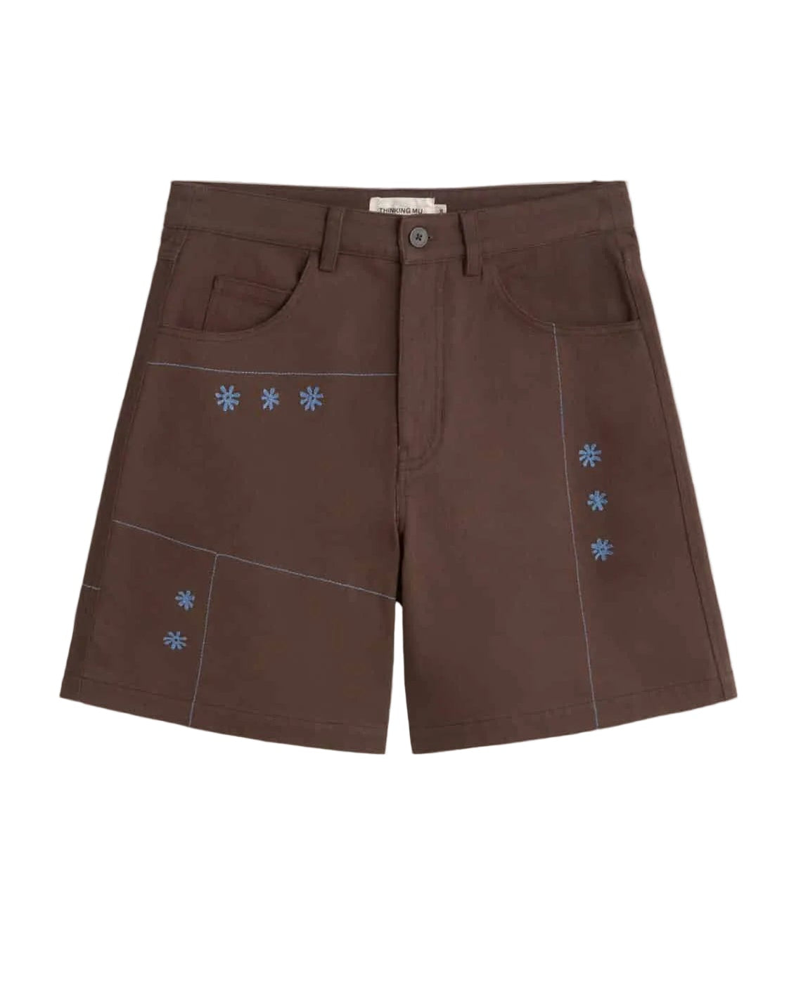 Thinking Mu - Shorts hand embroidered sole mio Luisa