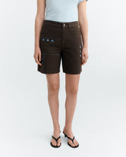 Thinking Mu - Shorts hand embroidered sole mio Luisa