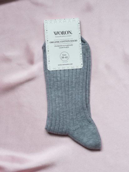 Organic cotton socks grey