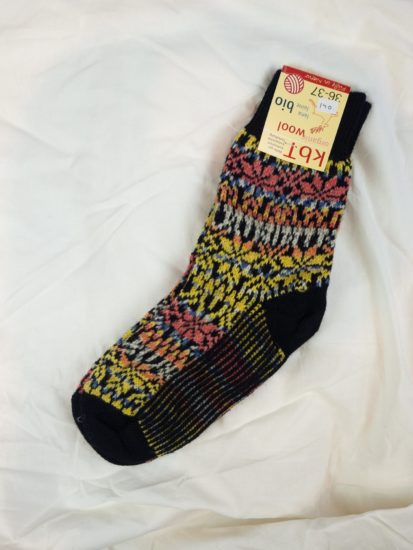 Hirsch - Wool socks - Rainbow/black