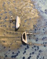 Ovoid earrings silver