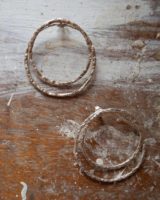 Rock on double loop earrings silver