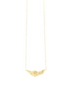 Rock on gold necklace