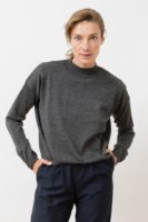 Mock neck knitted arvo sweater slate