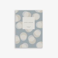 open flat notebook // baburu steel blue