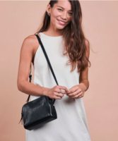 Emily (Leather Strap) – Black – O MY BAG