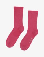 Woman classic organic sock – raspberry pink