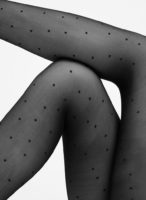 Swedish Stockings – Doris dot tights – Black