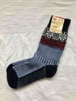 Wool socks blue/white/red