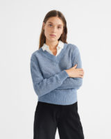 Indigo willow mesh sweater