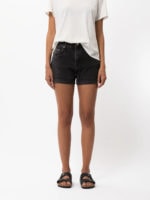 Nudie Jeans – Frida Shorts – Black Trace Denim