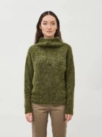 Eira Silk Mohair Sweater – Lizard green