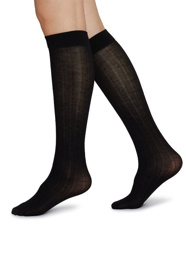 Swedish Stockings - Freja bio wool knee-highs - Black