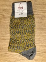 Hirsch – Wool socks – Grey/yellow