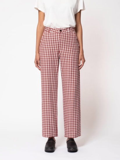 Nudie Jeans - Willa Pants - Checked Red/White
