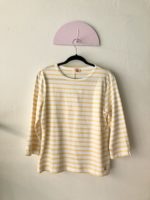 Berton striped blouse ecru and yellow