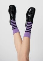 Dear Denier – Laura Stripe Cashmere Sock – Purple