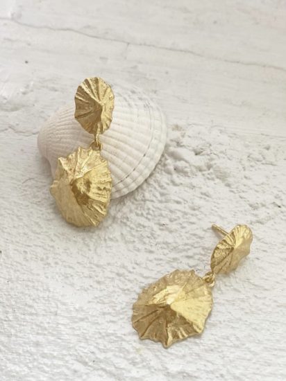 Sigrun Concious Jewellery - Shell Earrings Gold-plated