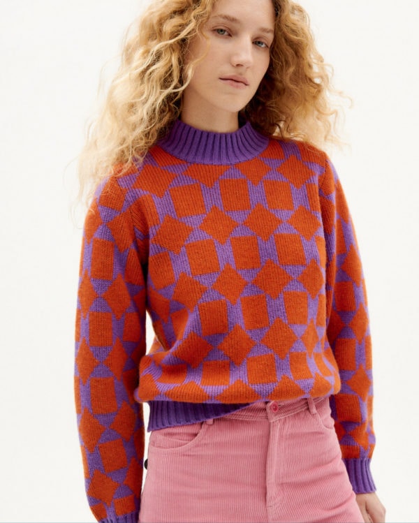Thinking Mu - Small Squares Ops knitted Sweater