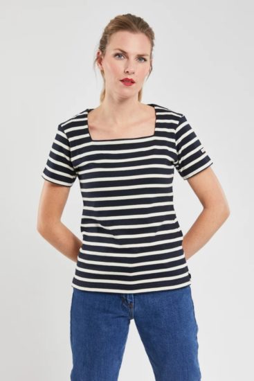 Armor-lux breton striped t-shirt navy/nature