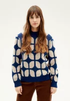 Thinking Mu – Uld Sweater – Wallpaper Blue OPS Knitted Sweater