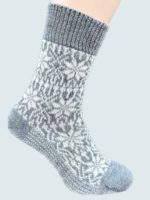 Hirsch – Wool socks – grey/white