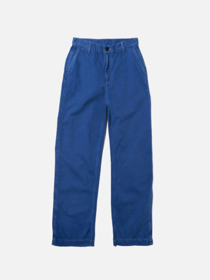 Nudie Jeans Wendy Herringbone Pants Blue