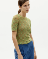 THINKING MU Parrot Doa Knitted bomulds top