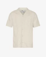 Colorful Standard Unisex Linen Short Sleeved Shirt Ivory White