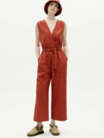 Thinking Mu –  Red cuadrito Winona jumpsuit