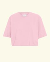 Colorful Standard Boxy Crop-T-shirt Flamingo Pink