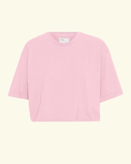 Colorful Standard Boxy Crop-T-shirt Flamingo Pink