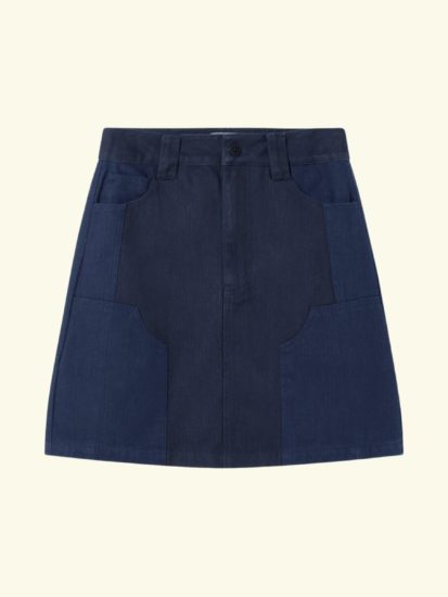 Thinking Mu Blue Neel skirt