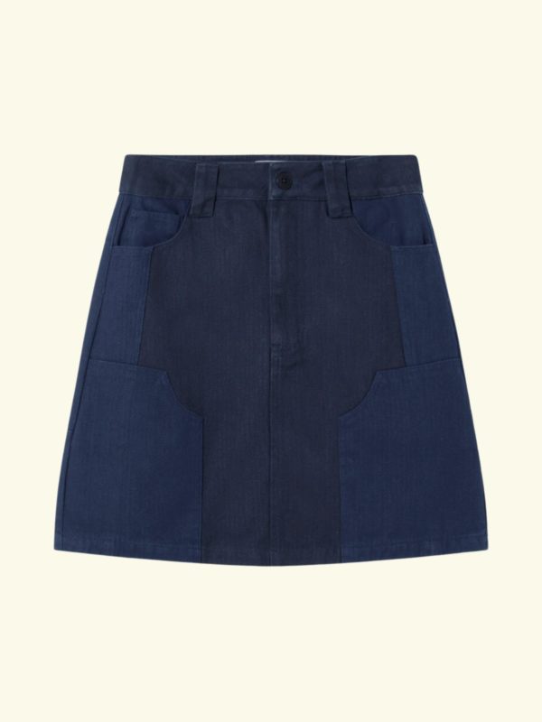 Thinking Mu Blue Neel skirt