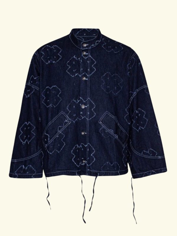 Henrik Vibskov Smiley Denim Jacket - Dark Needle Punch