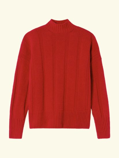 Thinking Mu Red carol Knitted Sweater