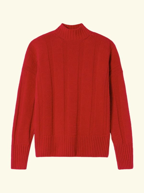 Thinking Mu Red carol Knitted Sweater