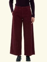 Maska Aya wide leg corduroy trousers – Bourdeaux