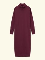 Maska Kaya knitted dress in lambswool – Bourdeaux