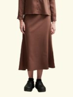 Schulz by Crowd Nina skirt Brown Tencel