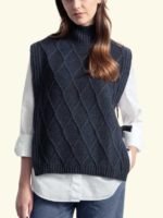 Rifo Recycled Wool Turtleneck Vest Charcoal Grey