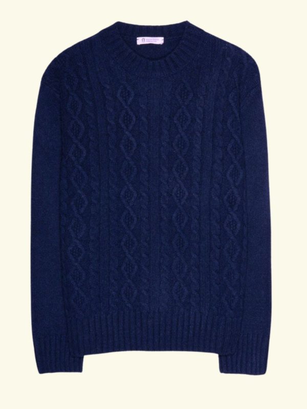 Rifo Amos Unisex Recycled Wool Sweater Blackberry Blue