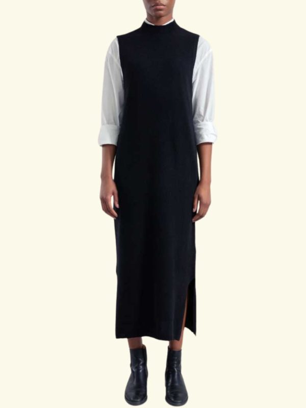 Rifo Recycled Cashmere Dress Slate Black