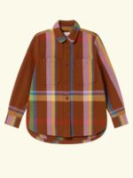 Thinking Mu – Brown charlie blanket Norita overshirt