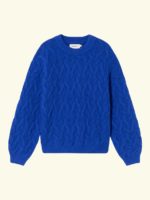 Thinking Mu Blue wool Carmen sweater