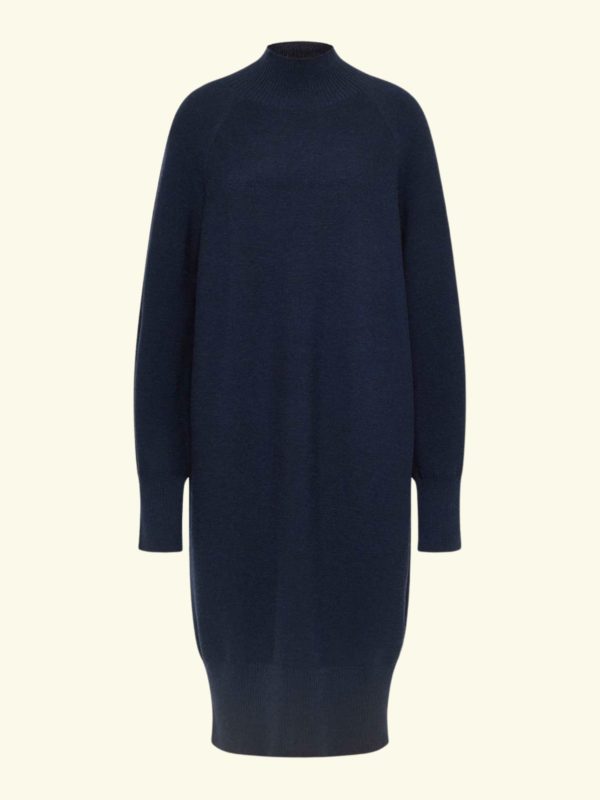 Lanius Turtleneck dress (GOTS) Midnight Melange