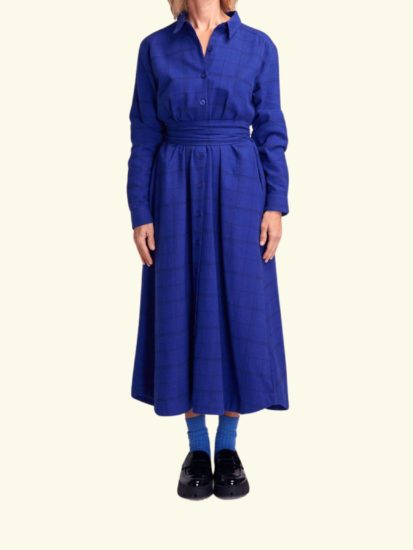 Suite13lab OFRE DRESS check blue