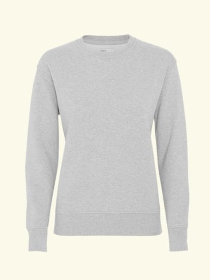 Women classic organic crew - Heater grey